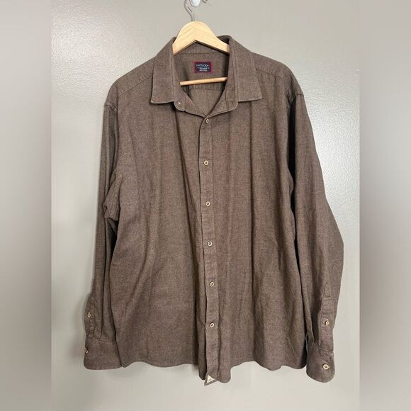 Untuckit brown button down cotton shirt size XXXL casual gorpcorp work shirt - Picture 7 of 8